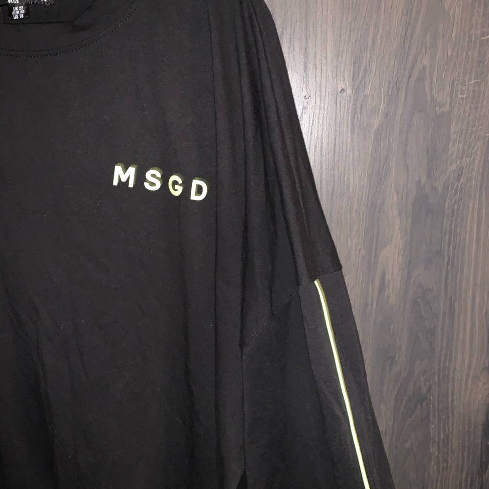 MSGD LONG SLEEVE TOP (neon green)